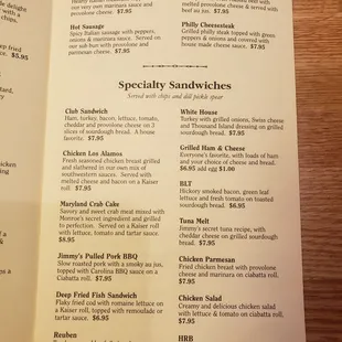 Menus