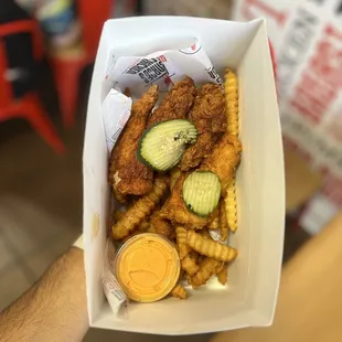 Amazing Halal 3pc Chicken Tenders&amp; Fries