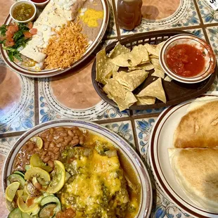 a variety of mexican food