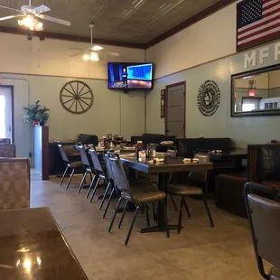 Front door and dining area