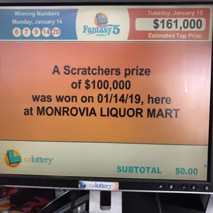 100X the cash winner