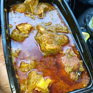 Delicious and spicy Palm Butter soup, fufu (out of frame) is even fire! And suuper smooth