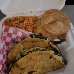 Queso taco combo