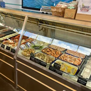 a display of seafood