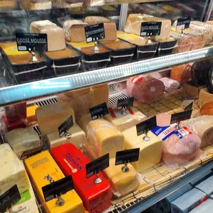 a variety of cheeses