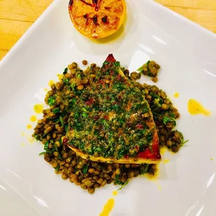 Fresh Swordfish that I made. NO, you can't have my recipe