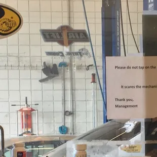 Don't tap the glass!