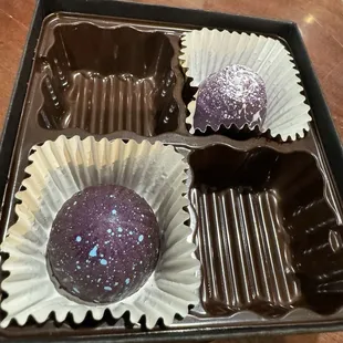 Blueberry lavender and prickly pear caramel