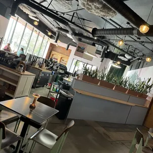 Inside there is cafe seating