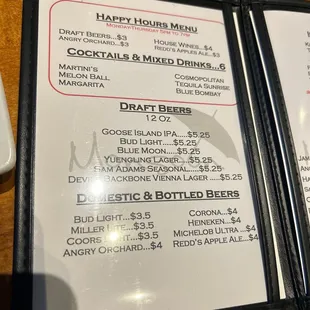 Cocktail menu pg1