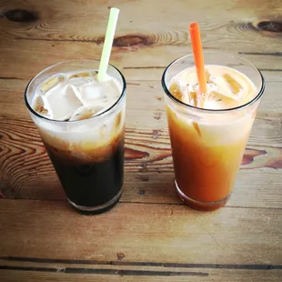 Thai iced coffee &amp; tea