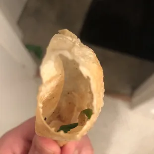 I'm sorry but these crab wontons are missing one very important ingredient! These are literally AIR wontons. Thanks for the $8 air wontons.