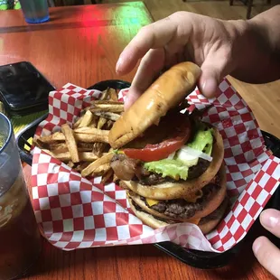 Triple The Cheese Blob Burger