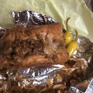 Chili Cheeseburger thick burger and full of flavor!