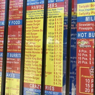 Menu (be careful price in person is not the same as they charge you on the receipt) cheaper on the window. 9/2022