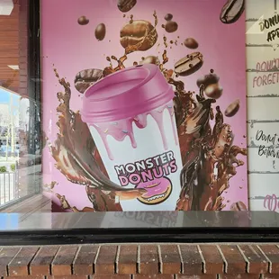 Monsterly Delicious Coffee Monster Donuts Wall art