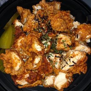 Noodle, monster spice chicken. The best if you can handle the spice.