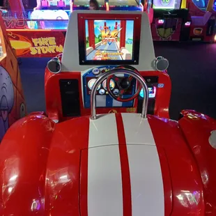 The old fashioned arcade car