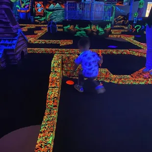 Mini golf in action