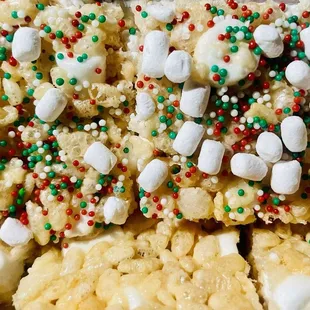Christmas rice krispy treats