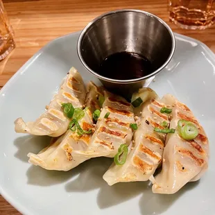 Pan fried beef gyoza