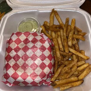 Chopped brisket burger plate...