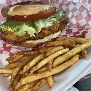 Chicken fried chicken sandwich...