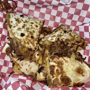 Brisket quesadilla plate...
