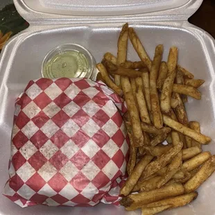 Chopped bbq burger plate...