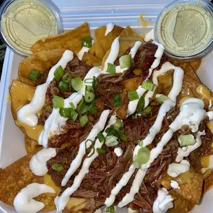 Loaded brisket nachos...