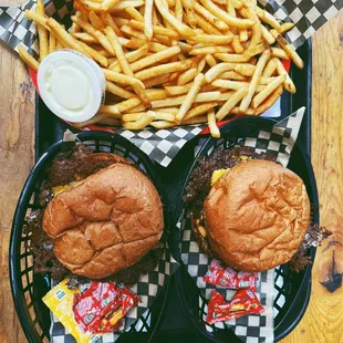 Two OG smash burgers &amp; fries :)