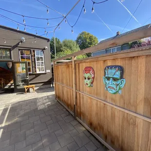 The patio (it goes further back with seating)