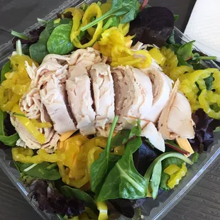 Big ol' salad with turkey