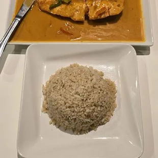 Fish in Lava with Brown Rice