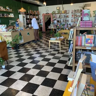 From the front door facing the cashier counter