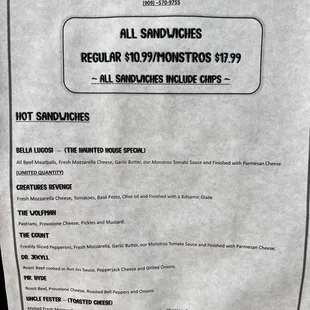 Hot Sub Menu