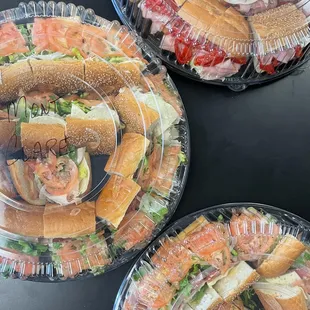 a variety of sandwiches