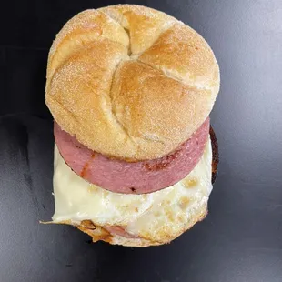 a ham and cheese sandwich