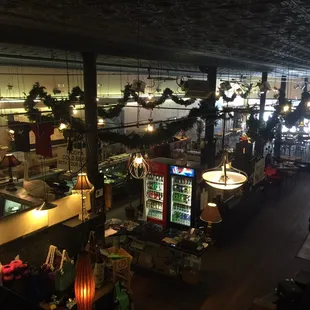 Overview from second story seating.