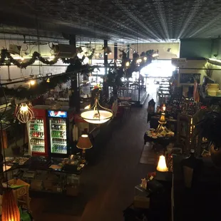 Overview from second story seating.