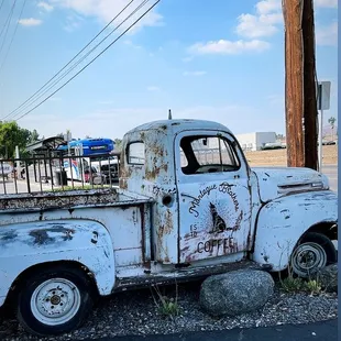 Cute old truck out front