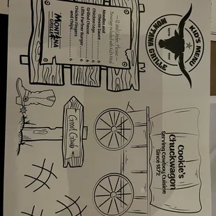 Kids menu