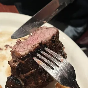 Why this steak ashy???