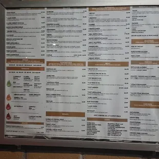 Outdoor menu
