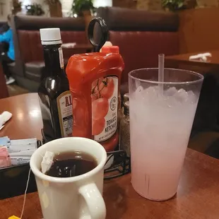 Hot Tea and lemonade