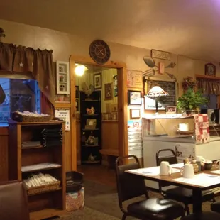 a dining room and kitchen
