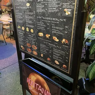 Menu outside