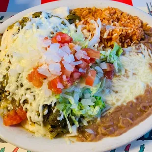 This is the quesadilla de desebrada with green chile!