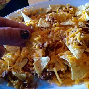 nachos: most of the cheese isn't even melted