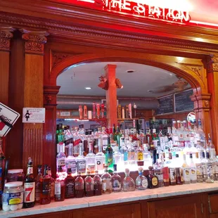 a bar with a lot of liquor
